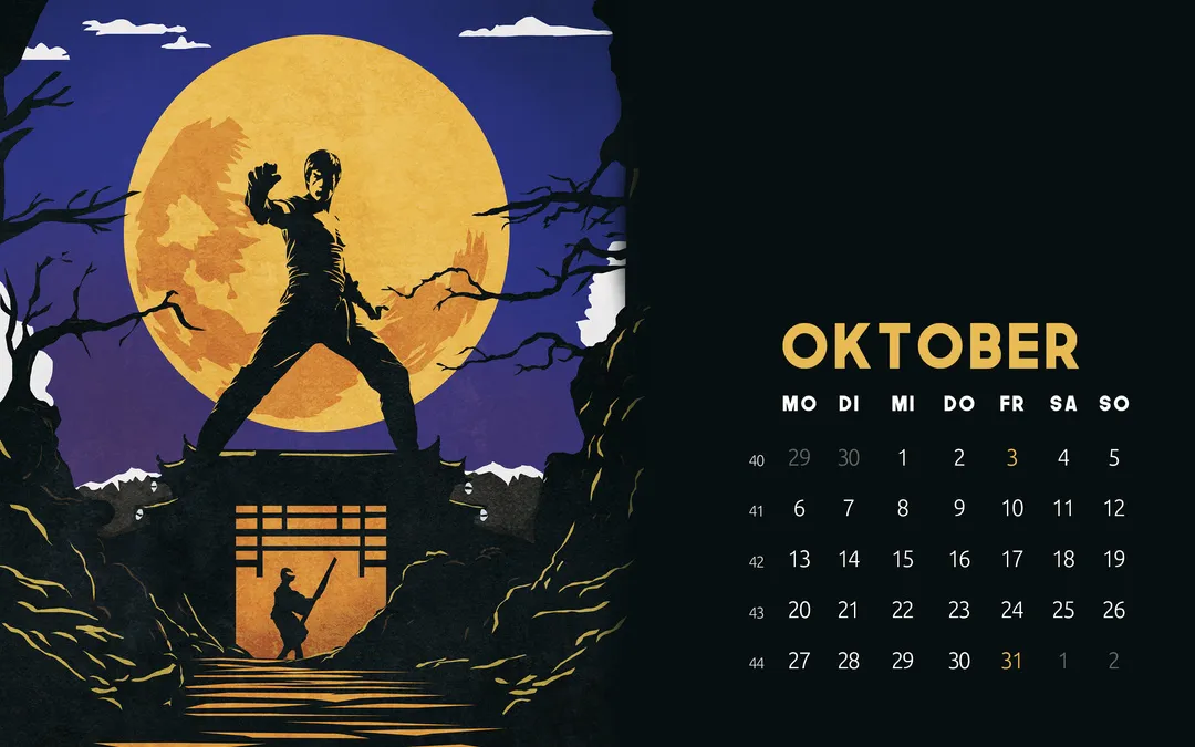 Kalender-Desktops Oktober, November, Dezember 2025